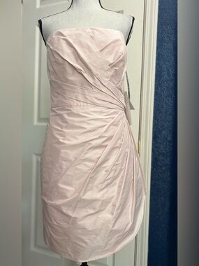 White by Vera Wang Strapless Pale Pink Ruched Cocktail Dress